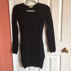 NWOT Matty M black cable knit sweater dress